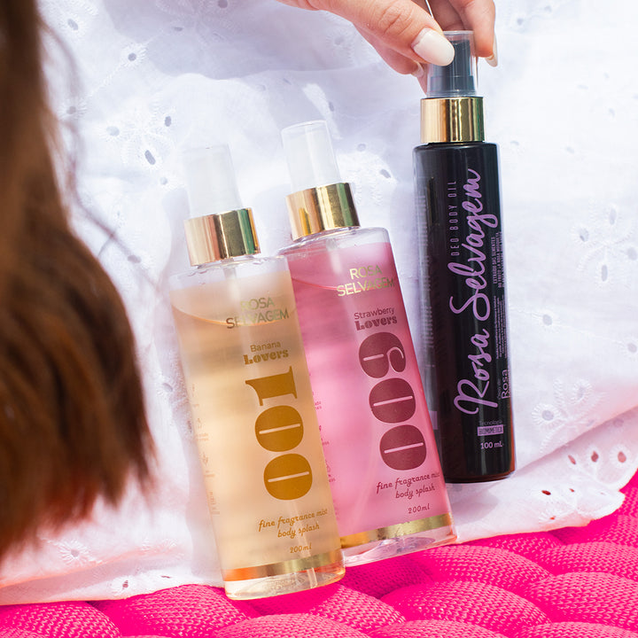 KIT Body Splash Banana + Morango + Óleo