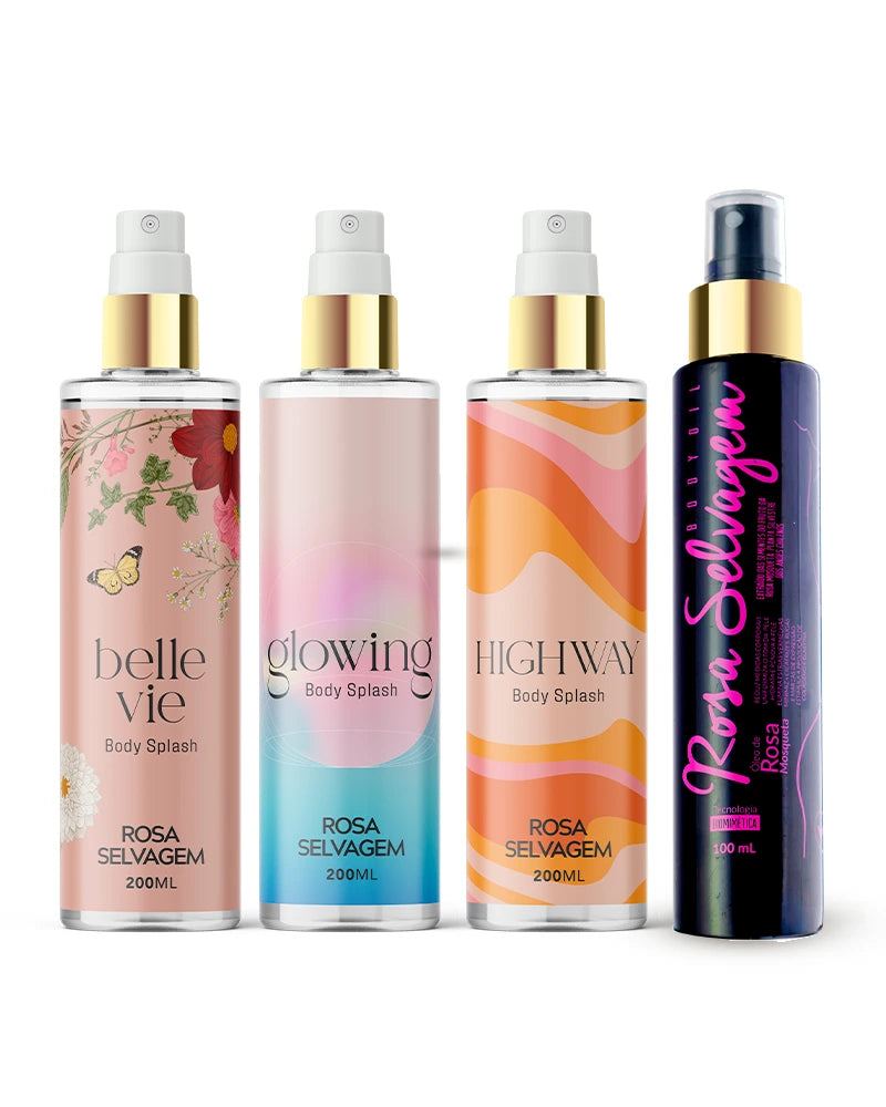 Kit 3 Body Splashes + Óleo Clareador